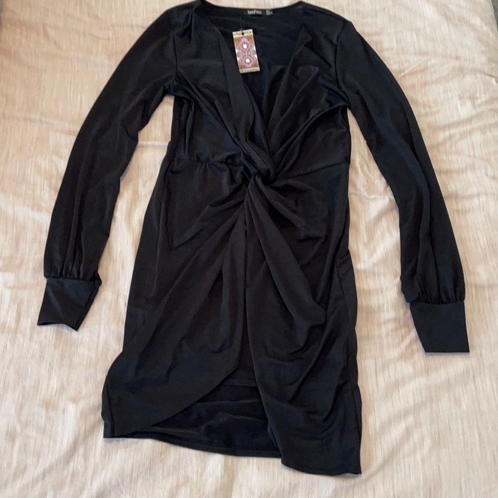Wrap deep v dress